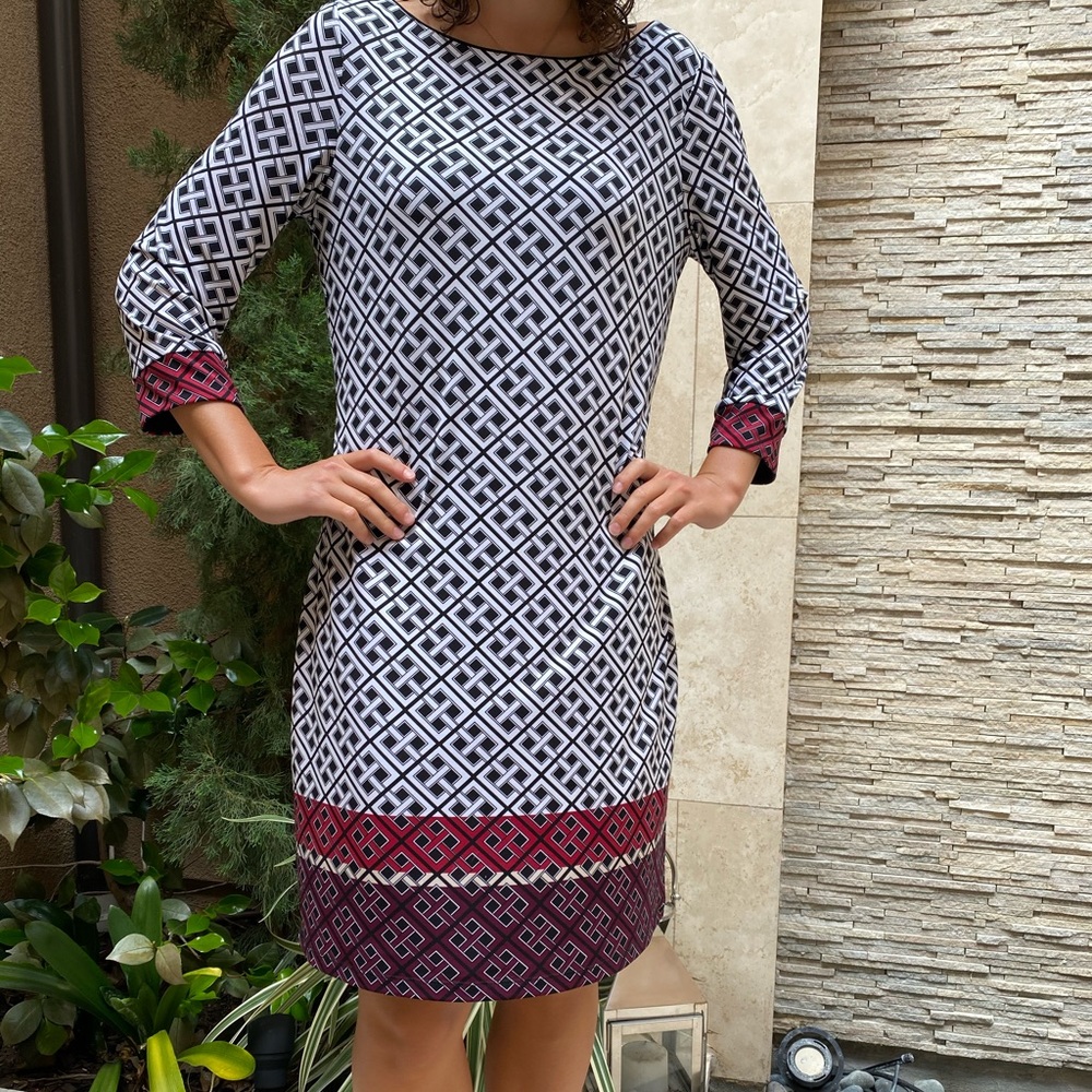 White House Black Market patterned dress